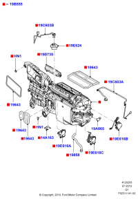 BT4Z19B555A-Evaporator assy/product-fitted type/complete assy/incl. Evaporator core, thermo expansion valve (TXV