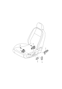 5GG959777B-Switch, for lumbar support adj