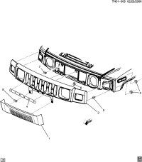 15777617-GRILLE,FRT UPR(INCLS 4-7)(CHROME)