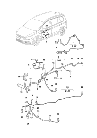 5TD971153-Harness, for door trim (driver seat)