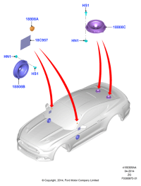 FR3Z18808K-Speaker assy-rh/lh/for front door