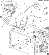 19130372-HOSE,RAD SURGE TK OTLT(INCLS 4-6,18-20,24,26,32)