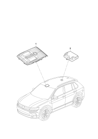 4K1907594CD-Control unit, for operation of power sliding roof
