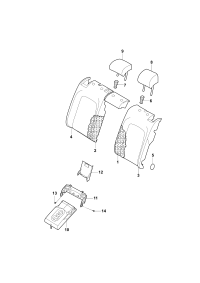 5DL885805AZXS-Back cover (artificial leather) magic color/gray/red