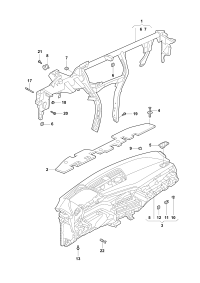5DL857017-Member, instrument panel cross