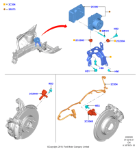 JX6Z2C190E-Rh/lh/sensor assy-brake a. B .s