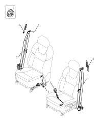 8040013100669-Buckle assy, front seat belt