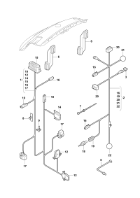 18D971147-Harness, for rear hatch cover