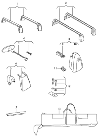 8R0071156C-Bag, roof rack: