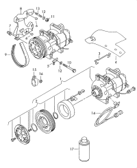 L4B0260805B-Ac compressor with magnetic clutch