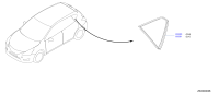 833003DN1A-Glass assy-side window, rh