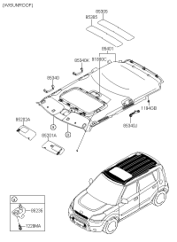 852202X000QW-VISOR ASSY, RH
