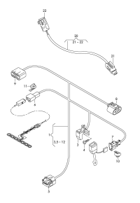 8T0971365T-Harness, for seatbelt warning system