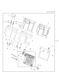 9059122-Pad assy-rr seat back (part of 30)
