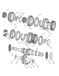 3032001000-Retainer, input 4th gear axial end pad