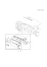 15683368-Bumper, instrument panel box door (out of 1) (16.650)