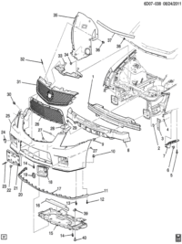25891070-Cover, front bumper rivet