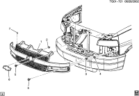 84689070-GRILLE,FRT(INCLS 6,7)(INCLS EMBLEM & RETAINERS)