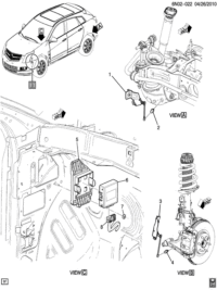 22759605-Head lamp to frt arm height sensor (w/bracket) (T86 DHL)