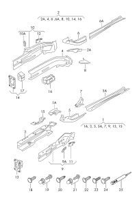 L5Q0803092L-Rail with stiffener and weld nut