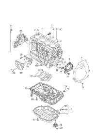 04E103600E-Piece-oil pan lwr
