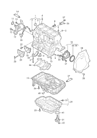 04E103101-Block, with piston, crankshaft and bearing