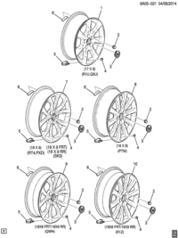 22921891-Wheel (silver) (17X8) (aluminum) (enlarged 42mm 115X5XM12)