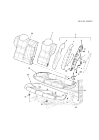 26205941-Pad, rear back (incl. 3-9,12, 21)