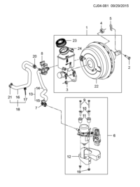 90802518-Hose, p/s booster vacuum (incl. 16,17, 20,21)