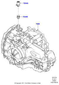 FB5Z7000D-Transmission assy/original equipment manufacturer/note: for warranty-technical service hotline, this