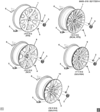 20984817-Wheel (silver) (18X8.5J) (aluminium) (enlarged 32mm 120X5XM14) (code AAJ8)