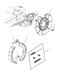 5019802AA-SHOE AND LINING KIT PARKING BRAKE