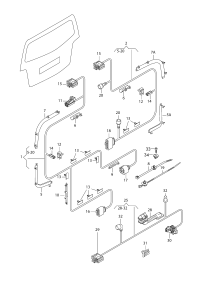 1T0971147A-Harness, for rear hatch cover