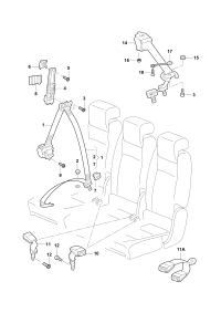 1TD857805-Belt assy-auto 3 point
