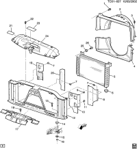 05973400-RETAINER,ENG COOL FAN SHRD(BLACK)(25.4MM HEAD)(ROUND)(1.269)