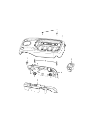 50054312-COVER ENGINE INCLUDES BALL STUD RETAINERS, GROMMETS AND FOAM