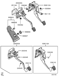 MB193884-PAD,BRAKE PEDAL