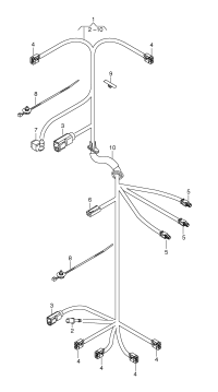 L8U0971147T-Harness, for rear hatch cover