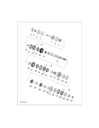 C00044110-Gear, propeller shaft sixth
