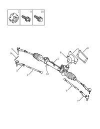 4036013800-Joint sub-assy, steering rack (non-hydraulic steering)