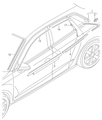 L8V5853346B2ZZ-Garnish assy-side window glass chrome