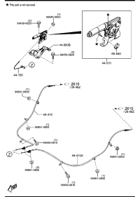 BKC344410-Wire assy., r. rr. brake