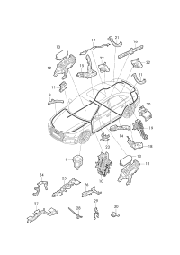 L8WD9718214PK-Guide hatch hinge ghost (black) use as needed: