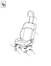 6080039000742-Seat assy-fr (four way manual, faux leather, SBR, SAB) (black), rh/lh