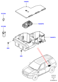 LR002153-COVER,MAIN FUSE BLOCK