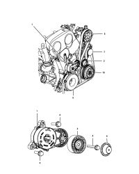 6104202AA-Alternator to cylinder head