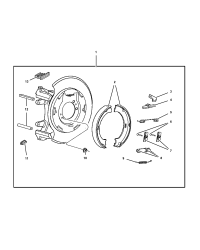 5093390AA-SHOE AND LINING KIT PARKING BRAKE