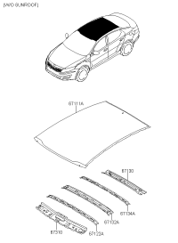 671114M050-PANEL,ROOF