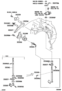 3505733010-Rod sub-assy, parking lock w/roller