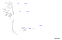 465015DF1A-PEDAL ASSY BRAKE W/BRACKET
